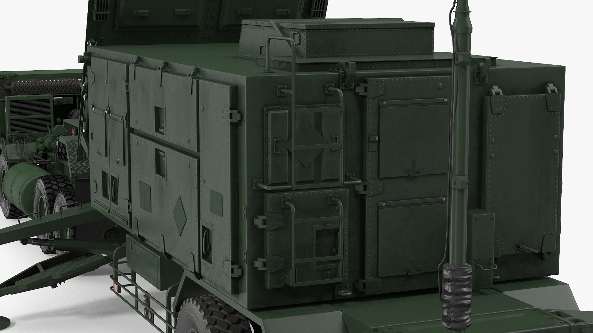 HEMTT M985 with Patriot AN MPQ53 Radar Green 3D model