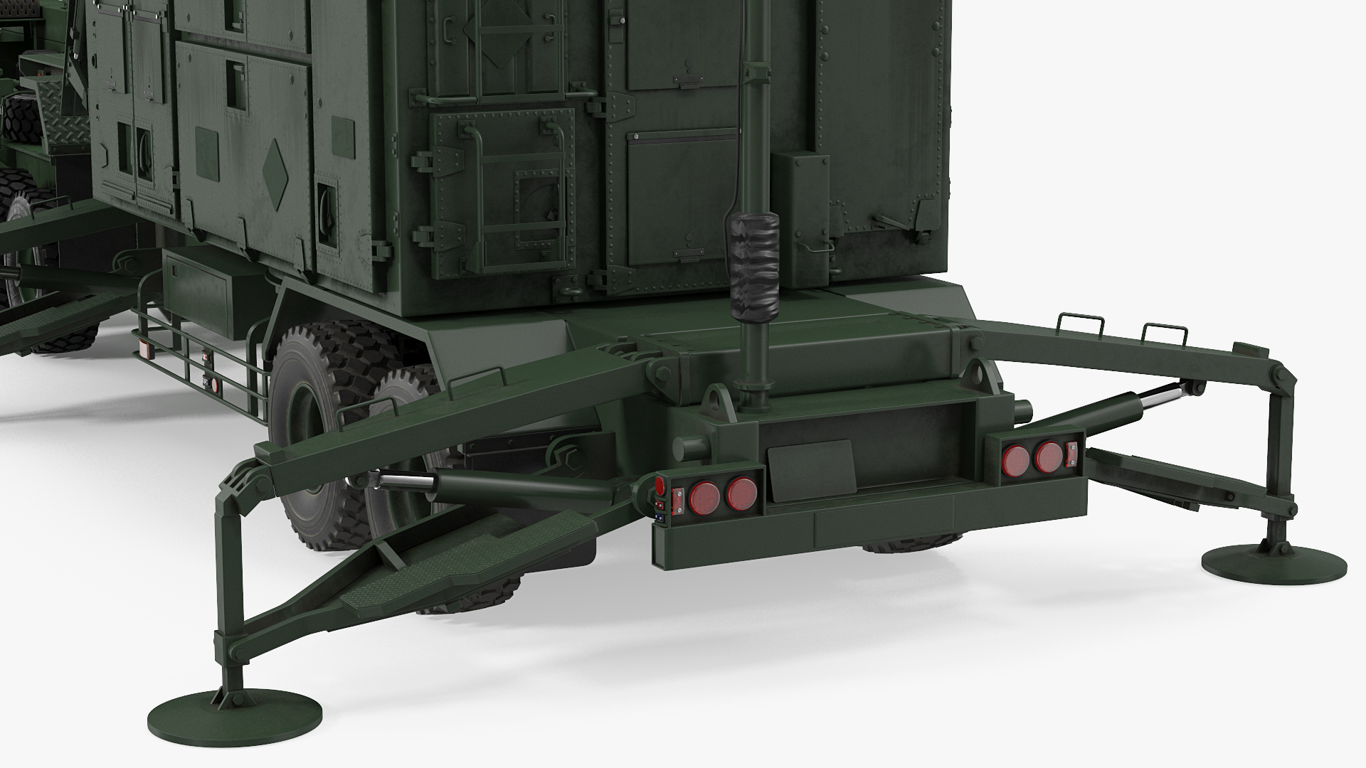 HEMTT M985 with Patriot AN MPQ53 Radar Green 3D model