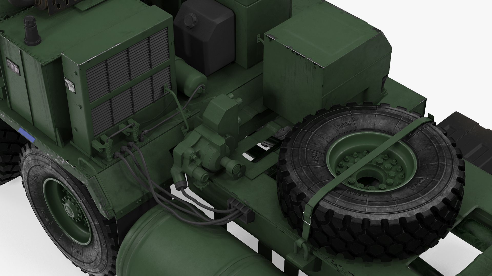 HEMTT M985 with Patriot AN MPQ53 Radar Green 3D model