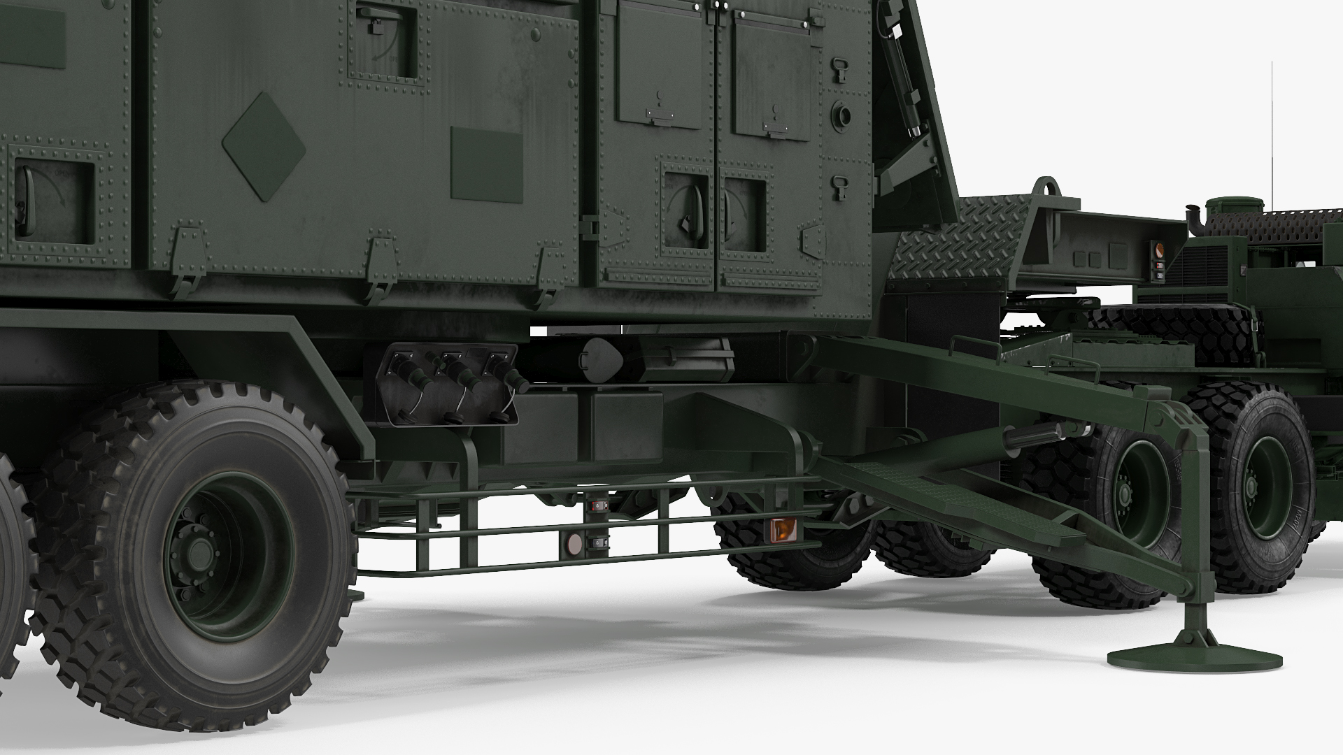 HEMTT M985 with Patriot AN MPQ53 Radar Green 3D model