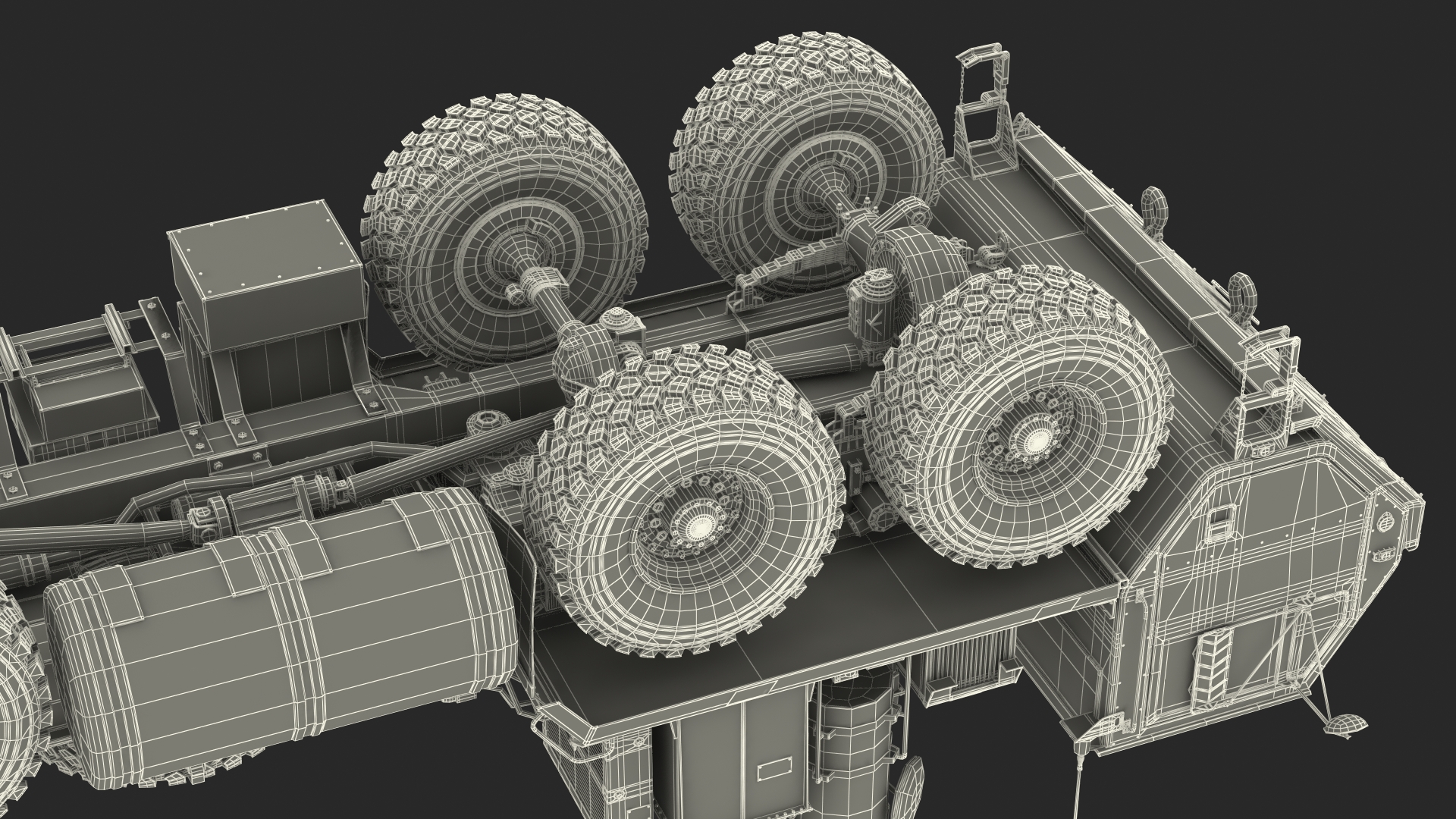 HEMTT M985 with Patriot AN MPQ53 Radar Green 3D model