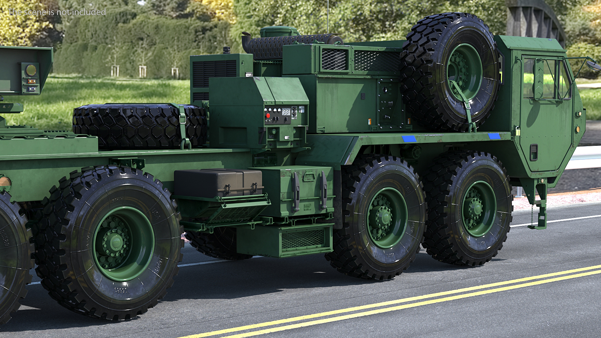 HEMTT M985 with Patriot AN MPQ53 Radar Green 3D model