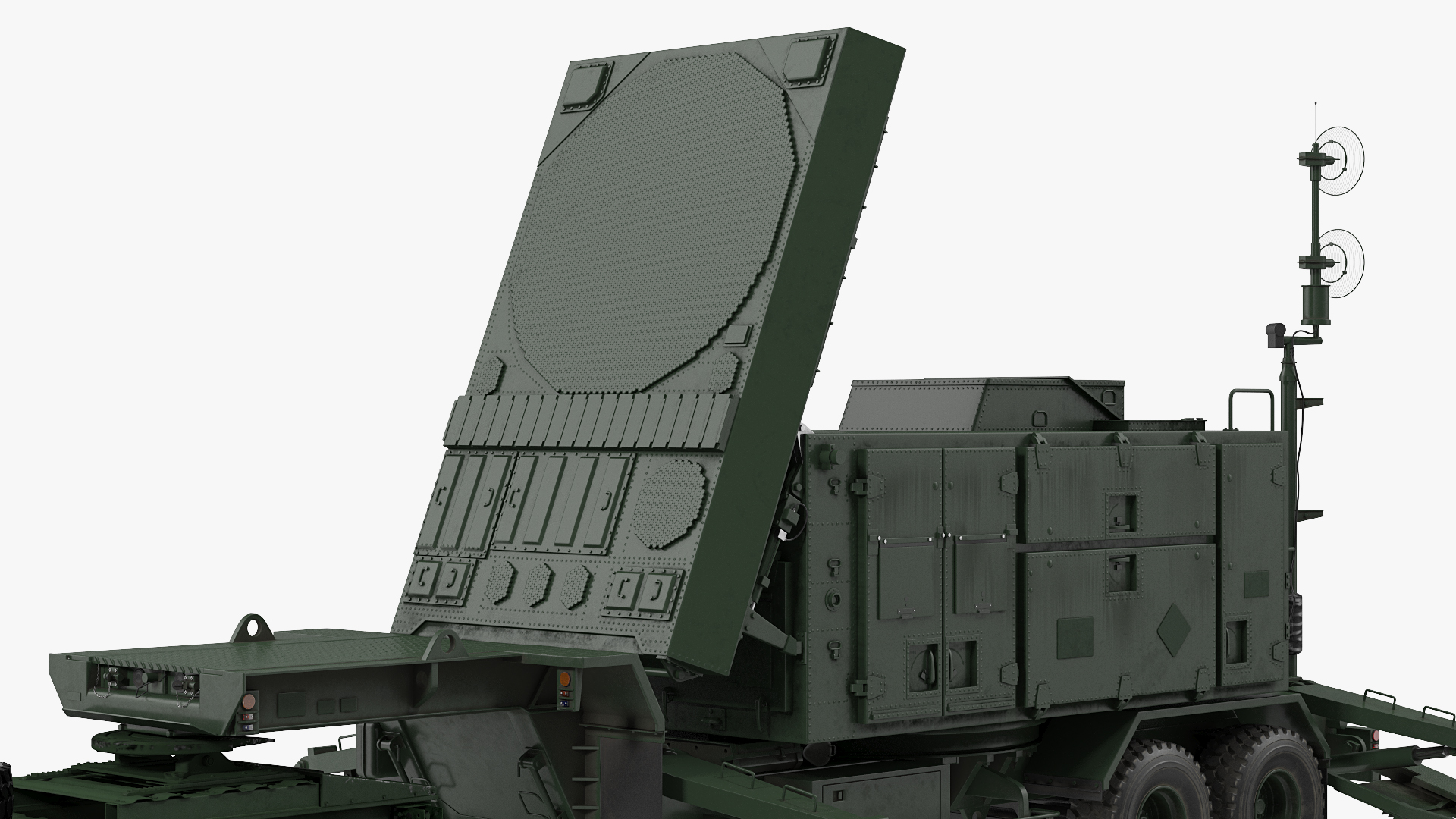 HEMTT M985 with Patriot AN MPQ53 Radar Green 3D model