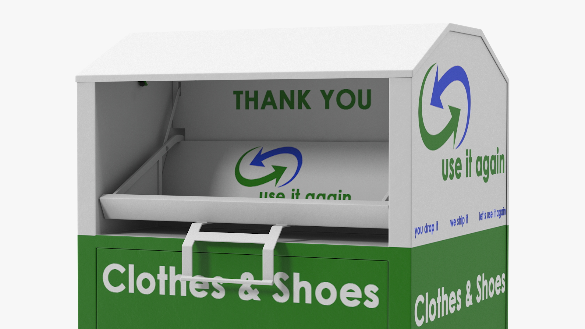 3D model Recycle Drop Box for Clothes Rigged