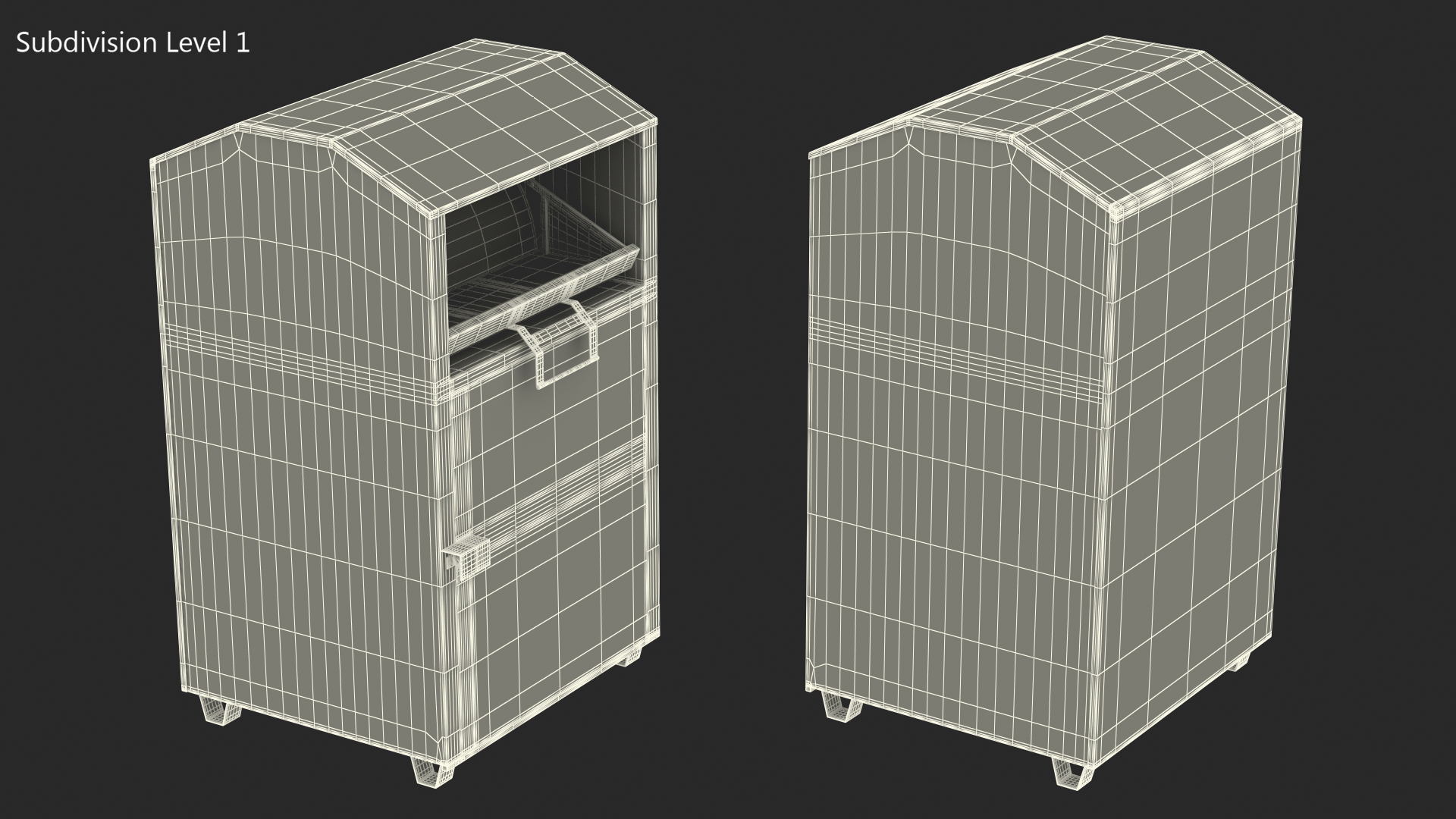 3D model Recycle Drop Box for Clothes Rigged