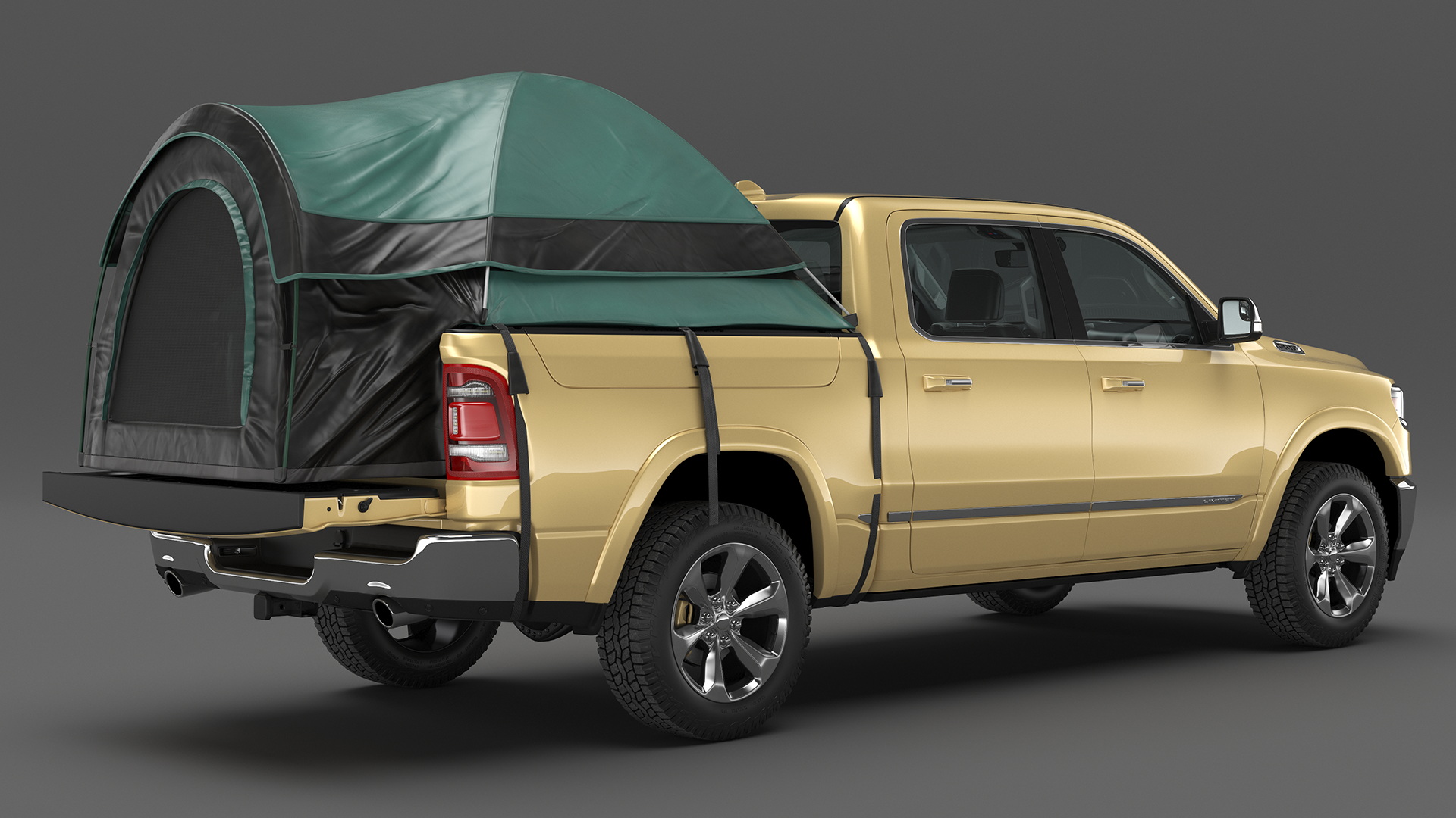 3D Truck Tent Guide Gear on Pickup