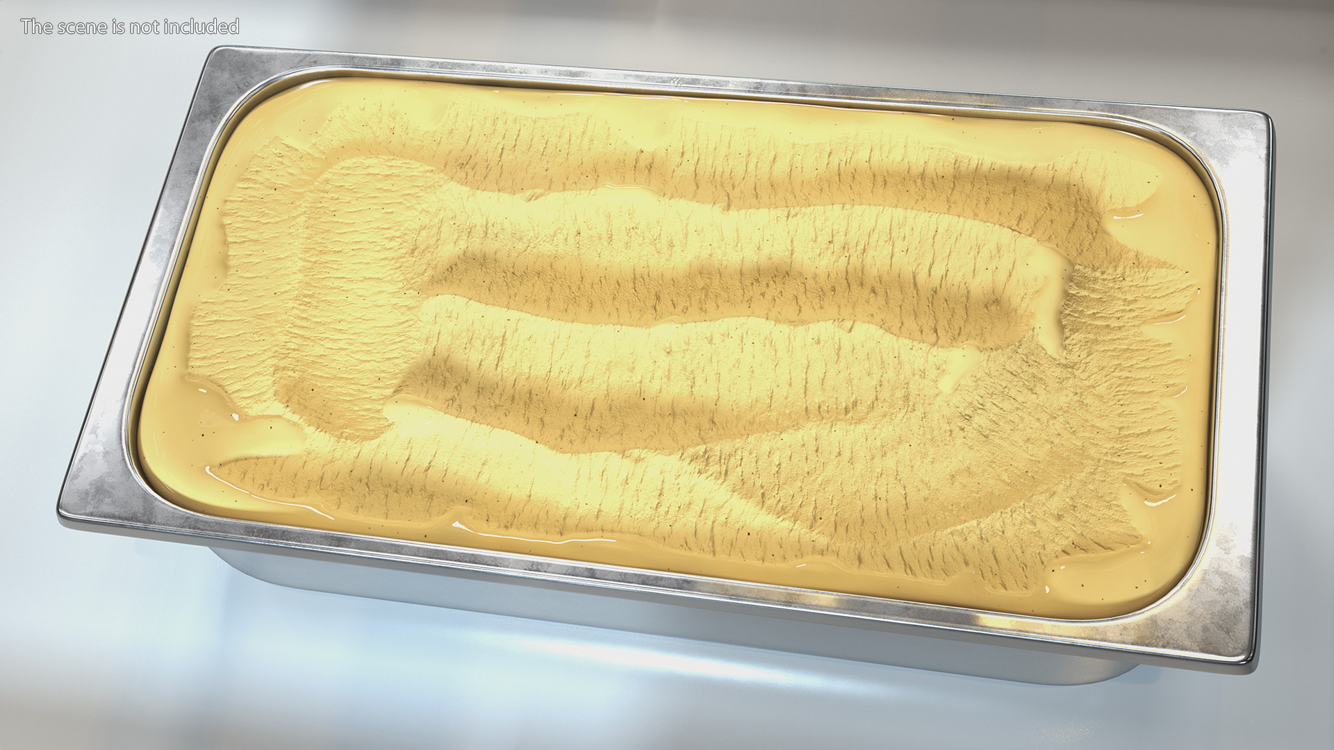 Caramel Ice Cream Tray 3D