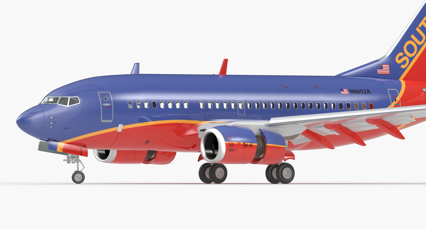 3D model Boeing 737 600 Southwest Airlines Rigged