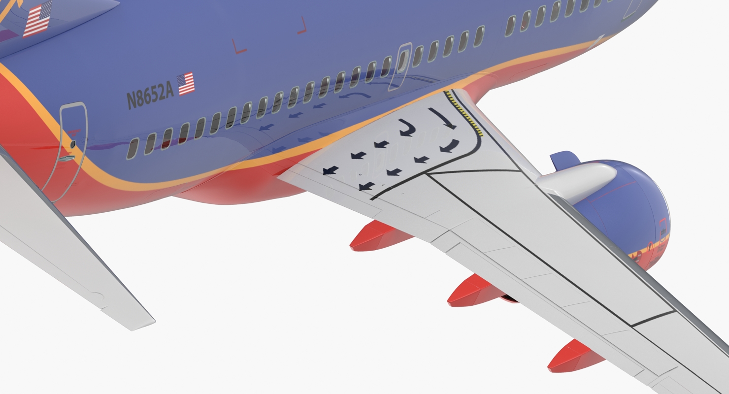 3D model Boeing 737 600 Southwest Airlines Rigged