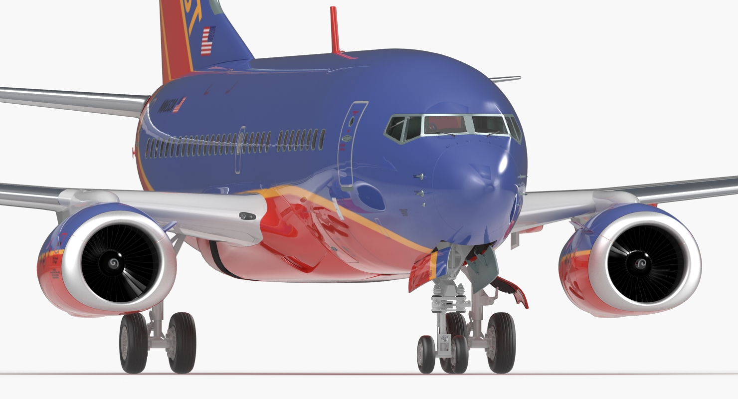 3D model Boeing 737 600 Southwest Airlines Rigged