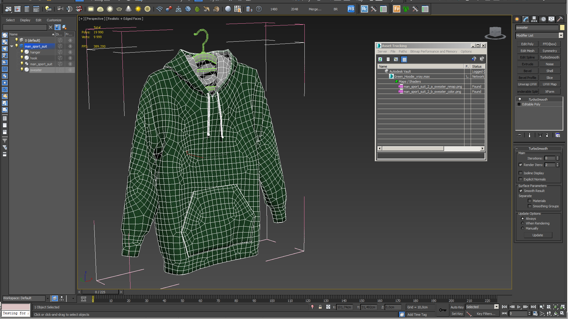 Green Hoodie 3D