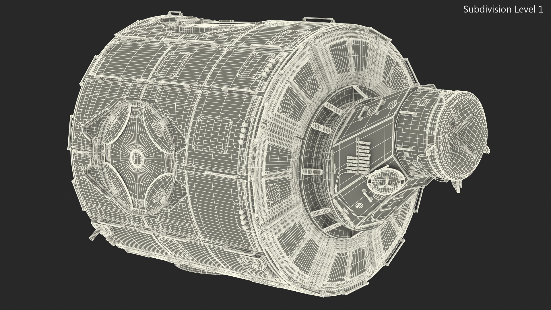 3D ISS Module Unity Node 1 model