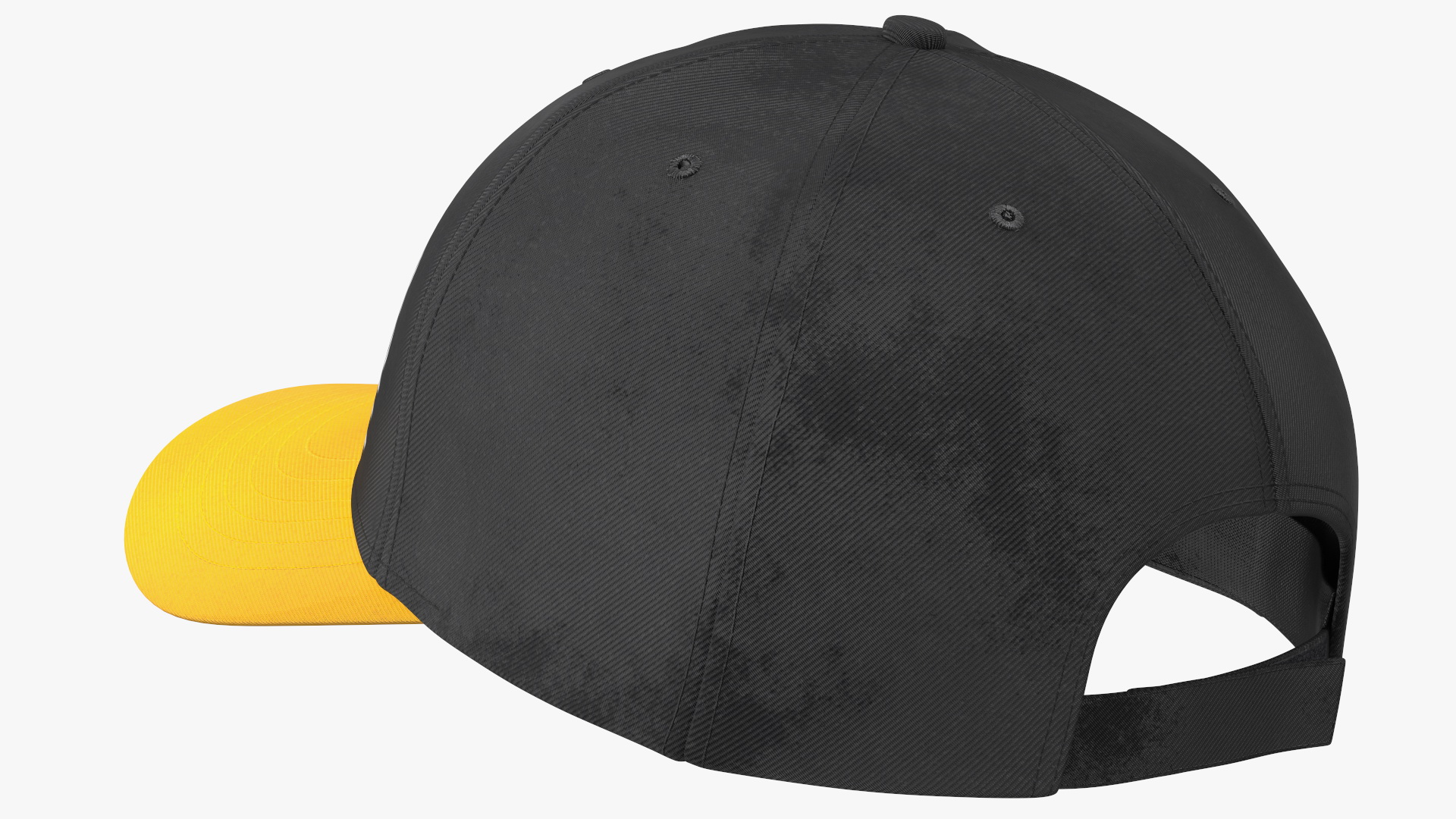 3D Cap Cotton Yellow Black Your Logo model