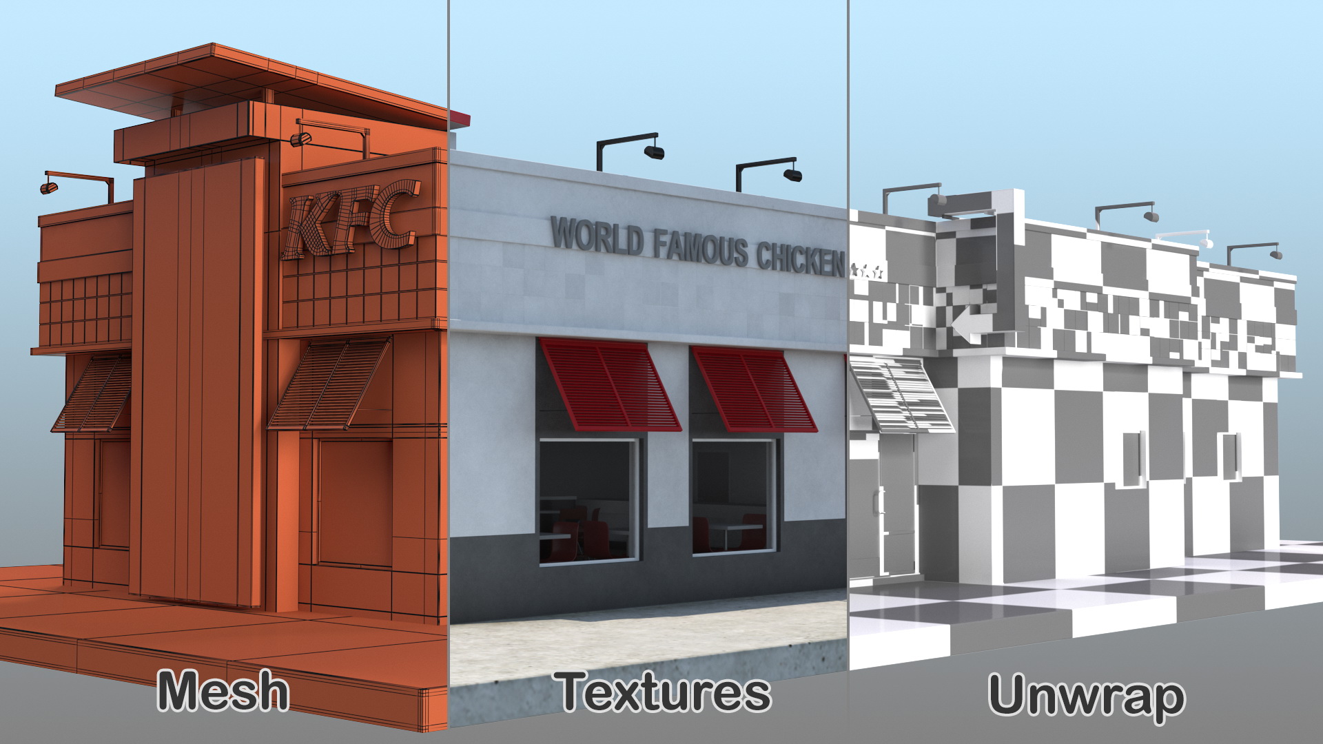 KFC Restaurant 3D model