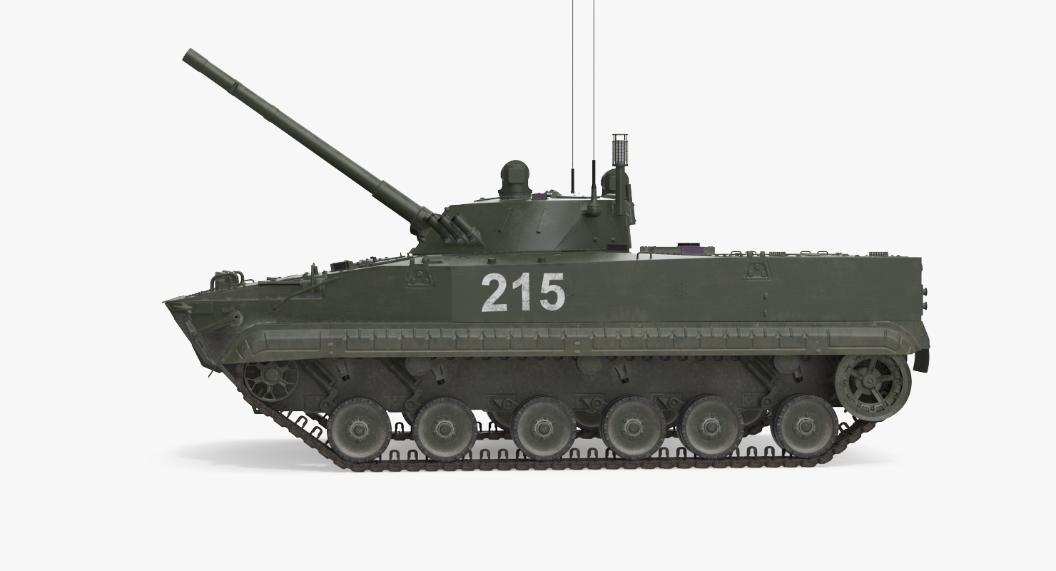 3D model Russian Armored Vehicle BMP 3 Green