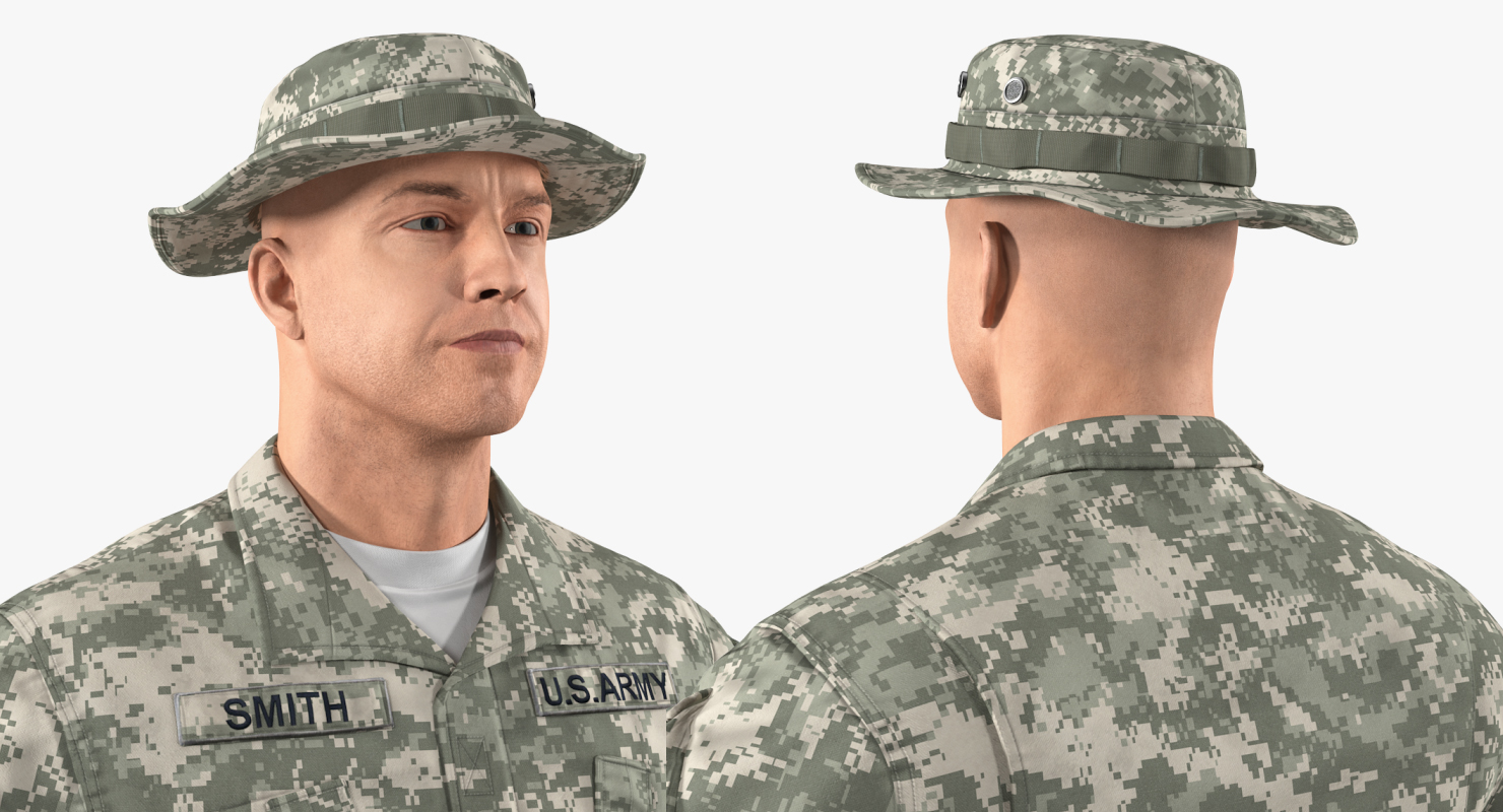 3D model US Army Soldier Military ACU Rigged