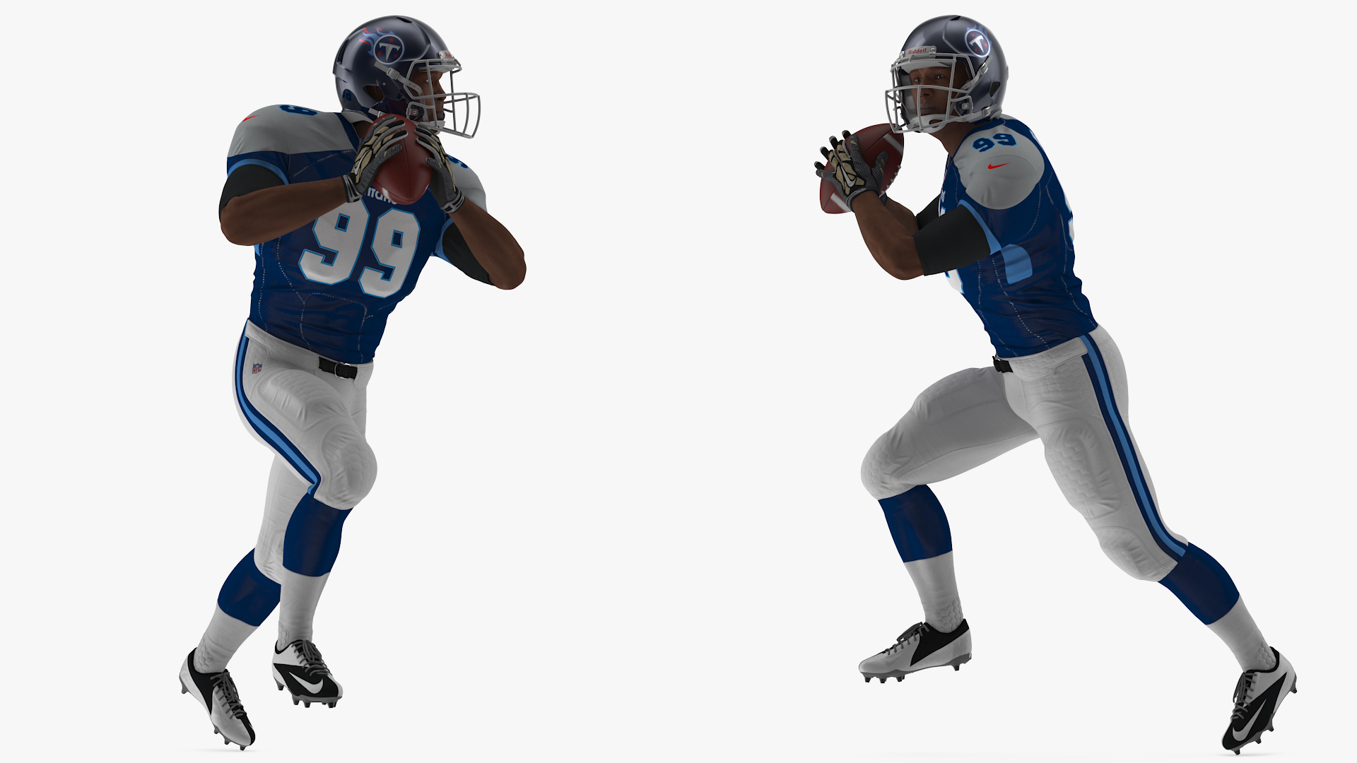 Tennessee Titans American Football Player Running The Ball Fur 3D