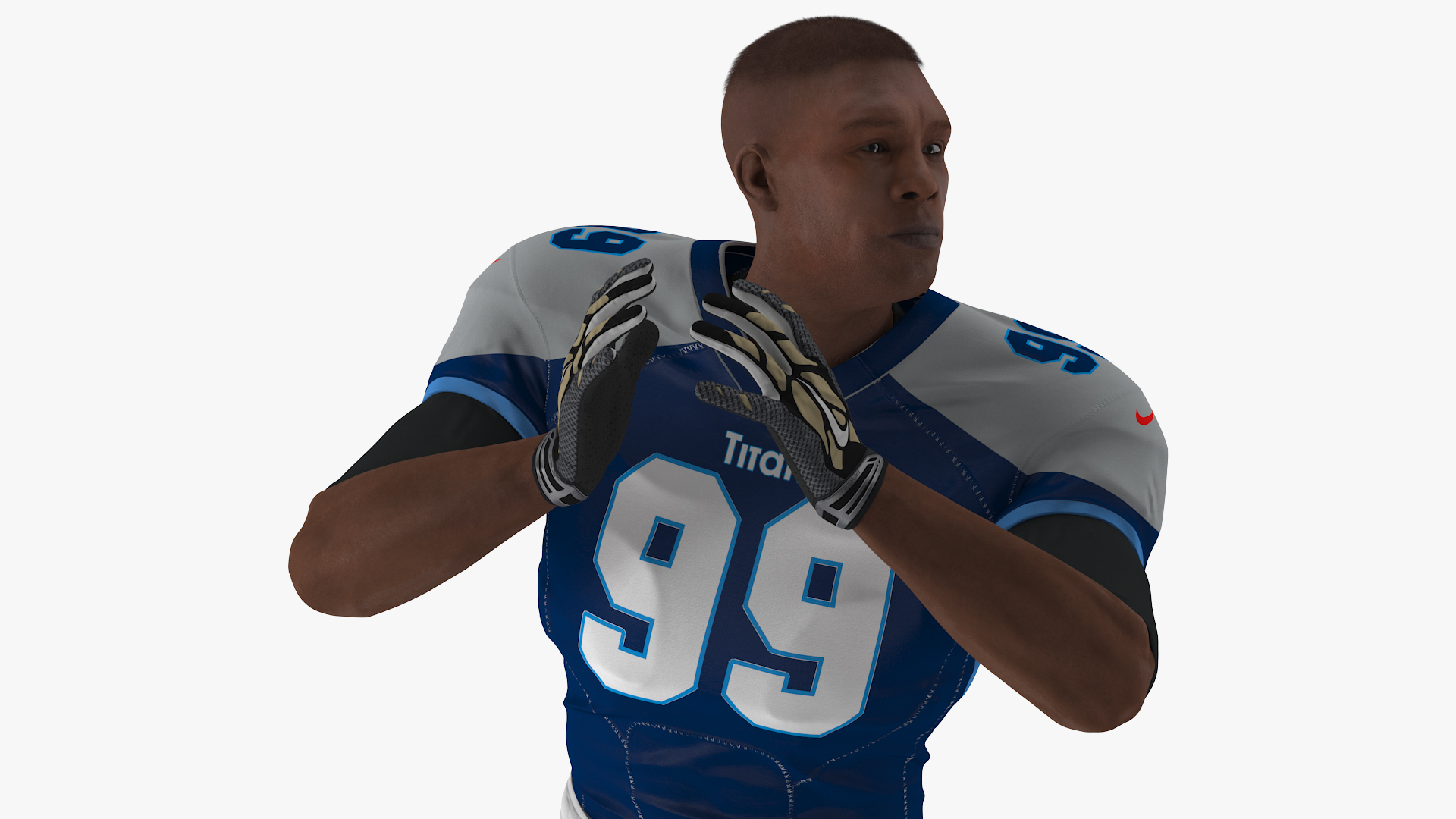 Tennessee Titans American Football Player Running The Ball Fur 3D