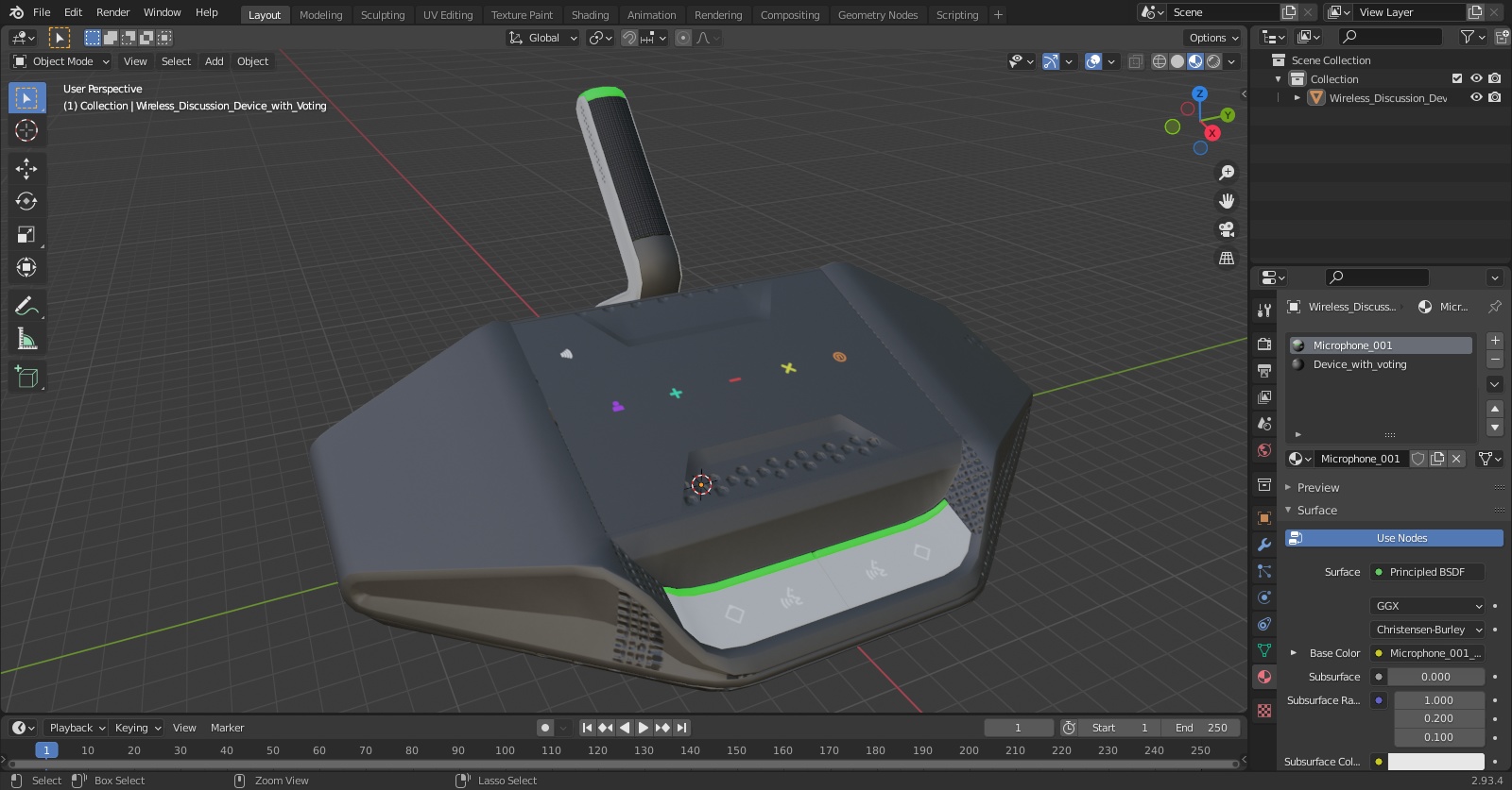 3D Wireless Discussion Device with Voting model