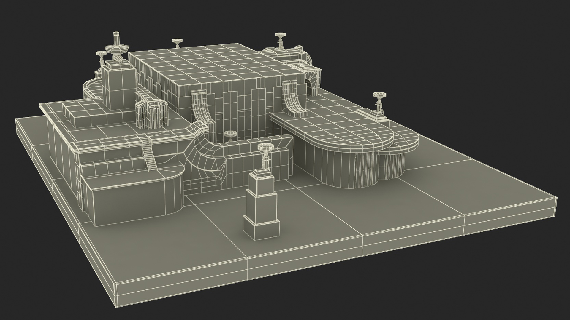 3D Pedestal Base model