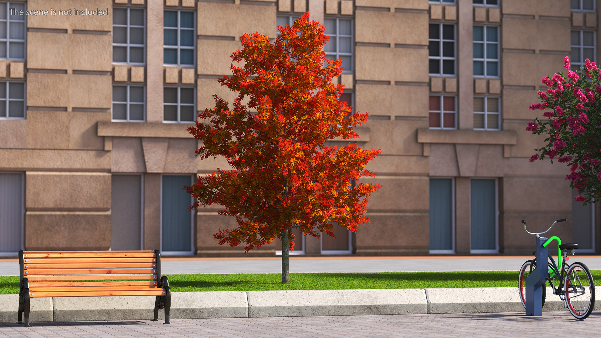 3D model Autumn Oak Tree