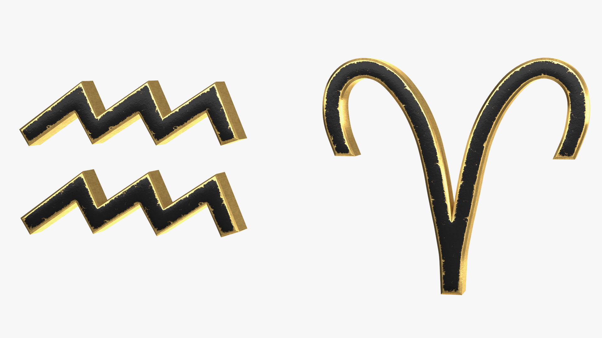 3D model Astrological Signs Golden