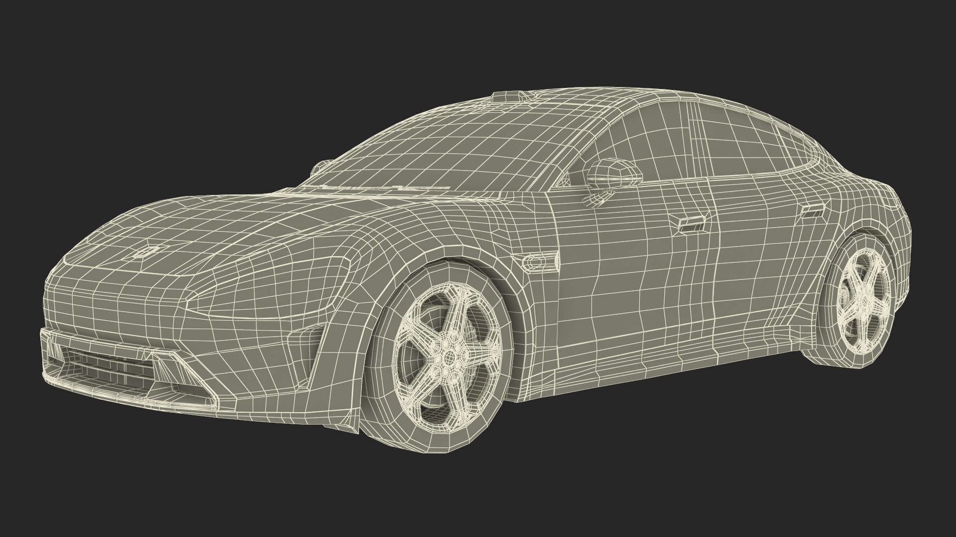 Electric Charging Station with KIA and Tesla Cars 3D model