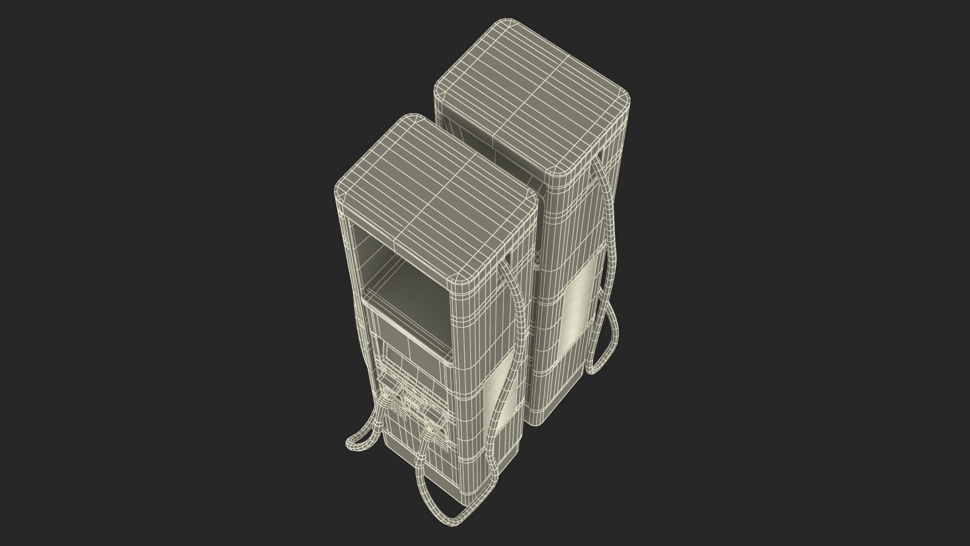 Electric Charging Station with KIA and Tesla Cars 3D model