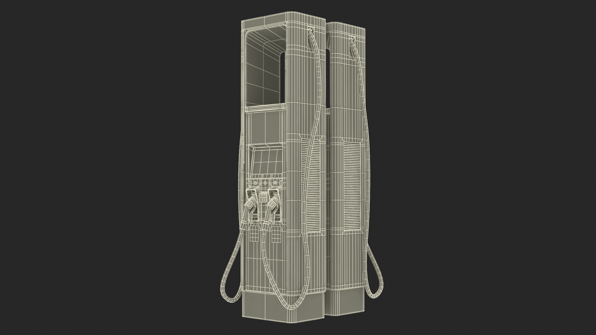 Electric Charging Station with KIA and Tesla Cars 3D model