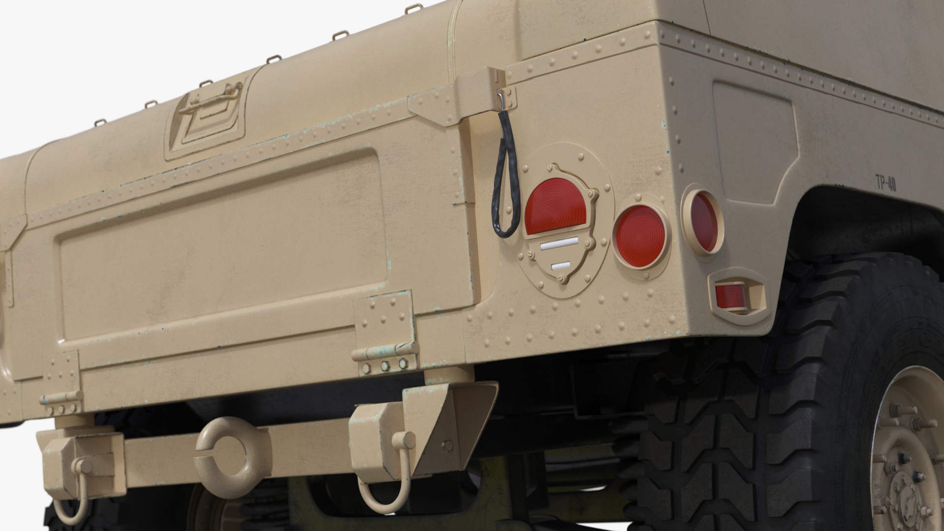 Military Armored Vehicle Humvee Simplified 3D