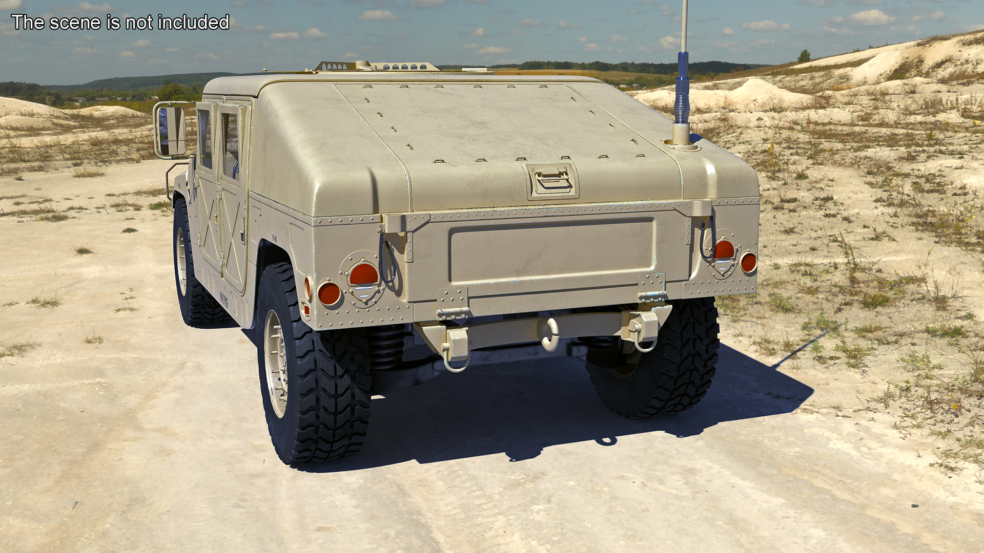 Military Armored Vehicle Humvee Simplified 3D