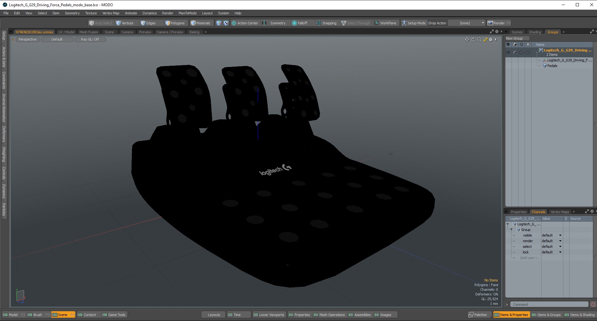 3D model Logitech G G29 Driving Force Pedals