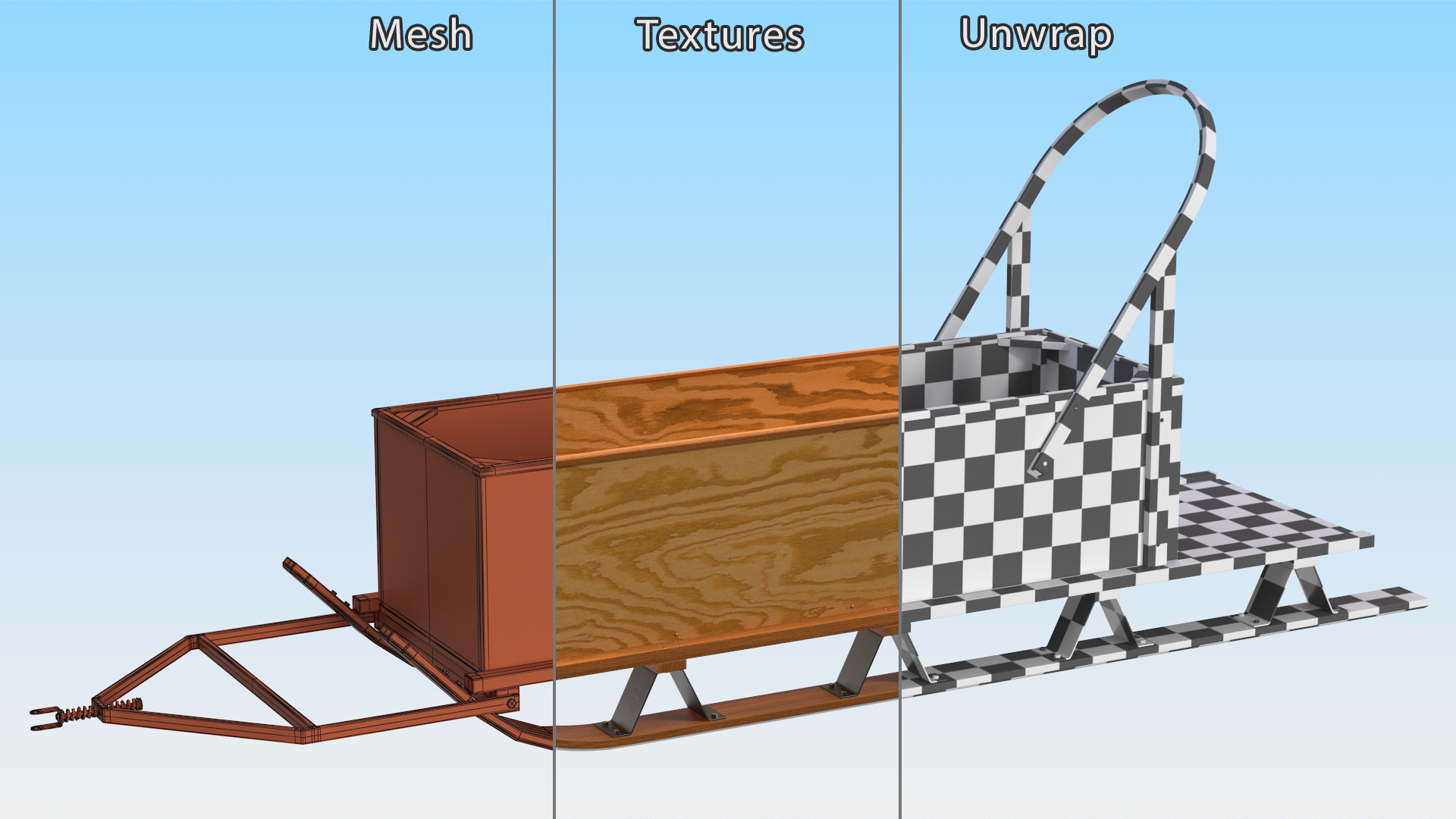 3D Box Freight Sled