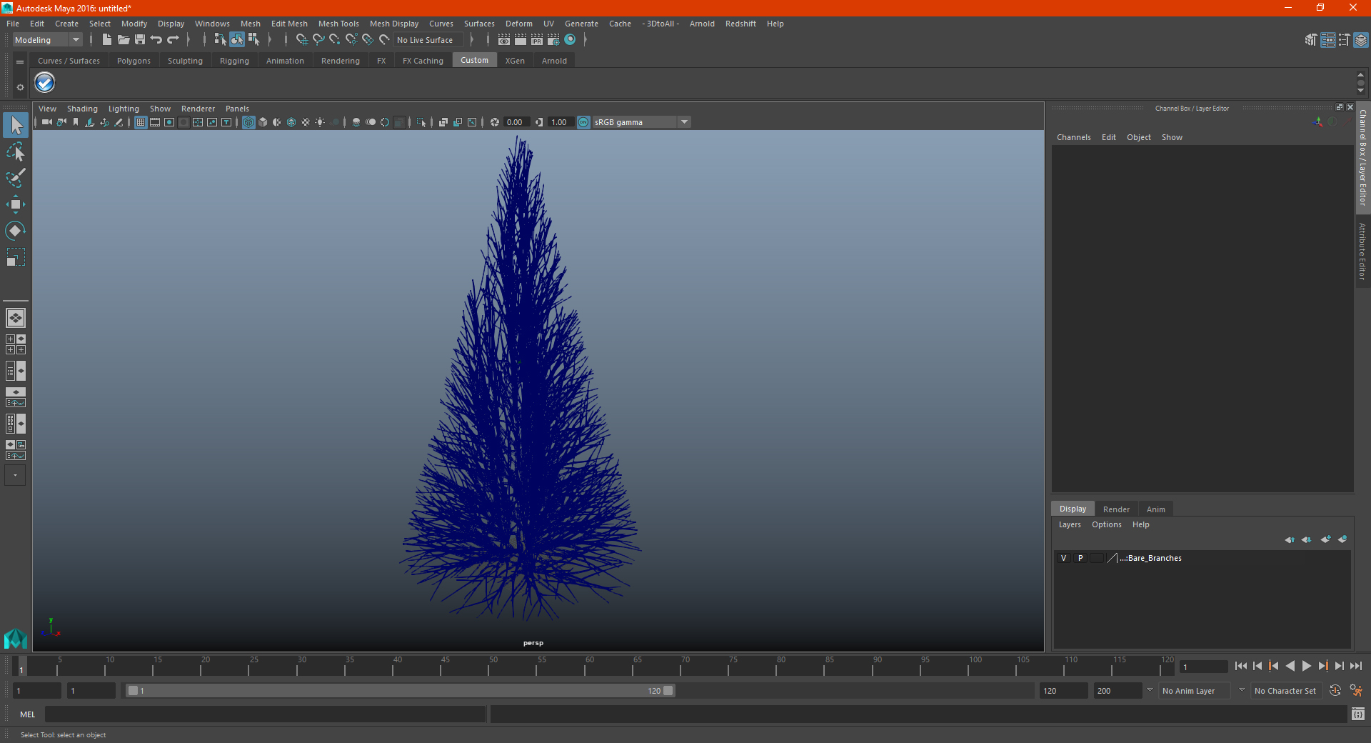 3D Bare Branches model