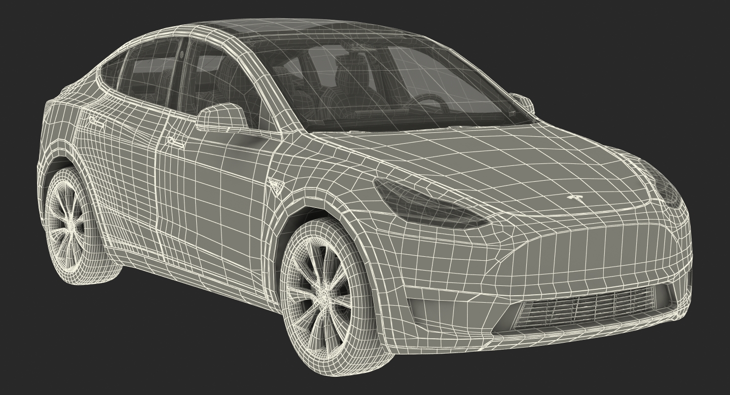 3D model Tesla Model Y Silver