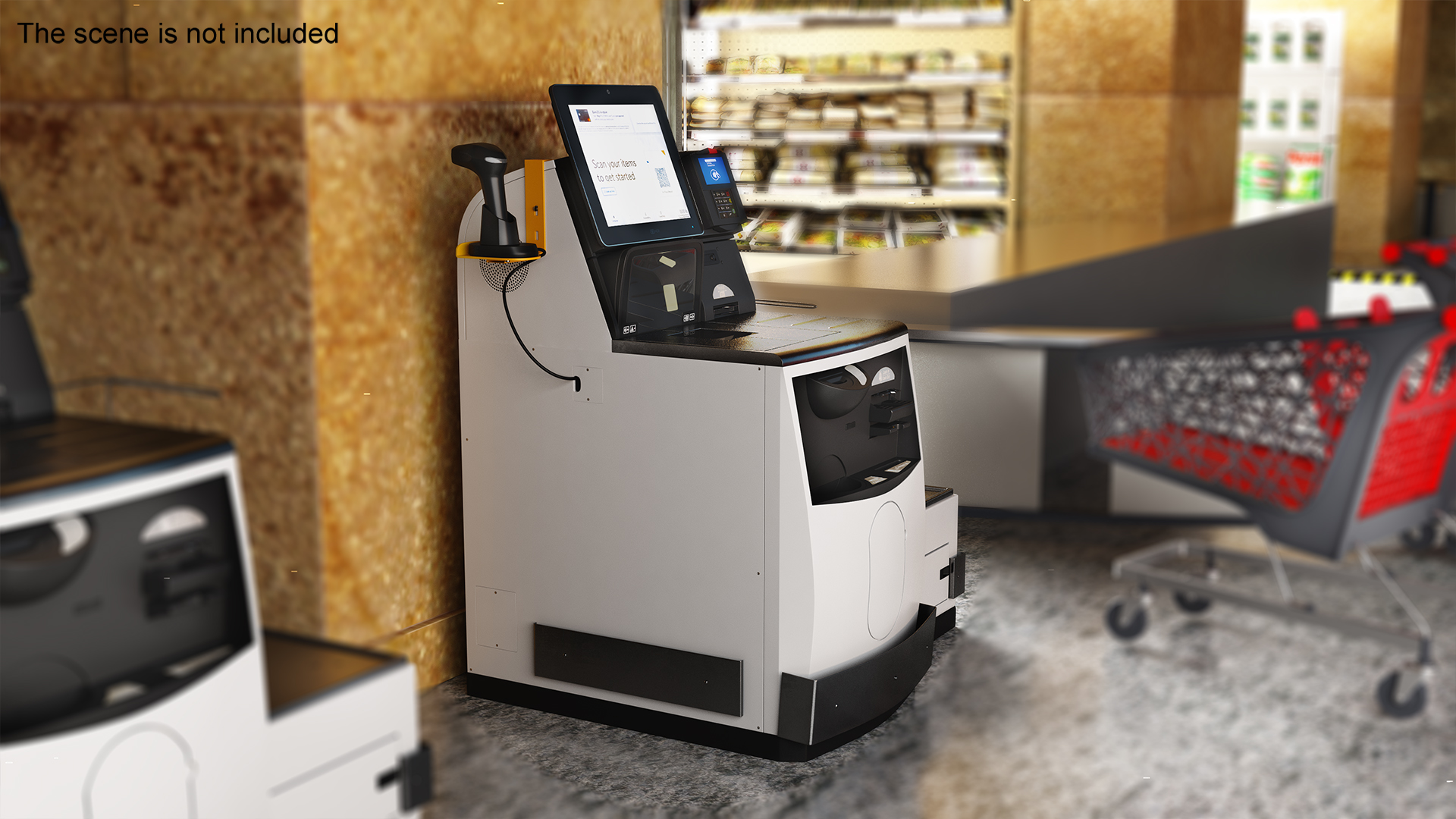 Retail Self Service Checkout Kiosk 3D model