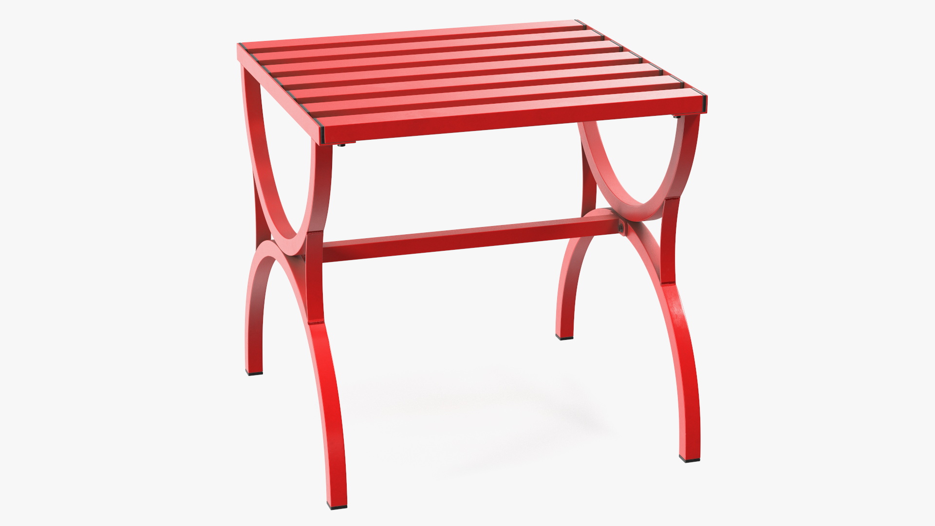 3D model Garden Metal Furniture Set Red