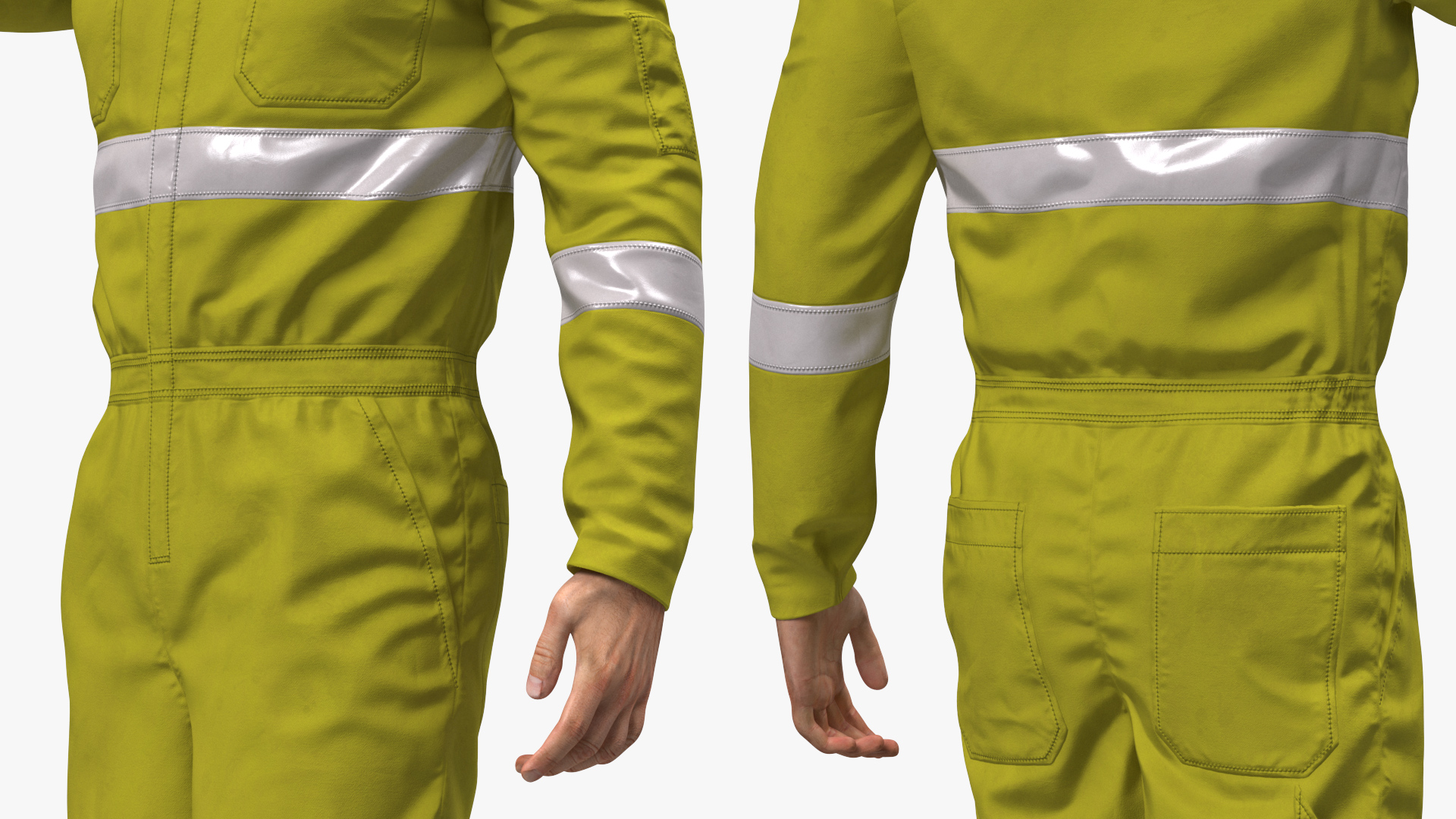 Gas Worker Fully Equipped Standing Pose 3D model