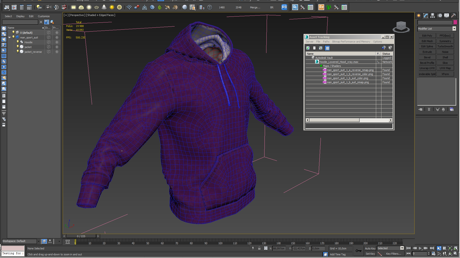 Hoodie Lowered Hood 3D model