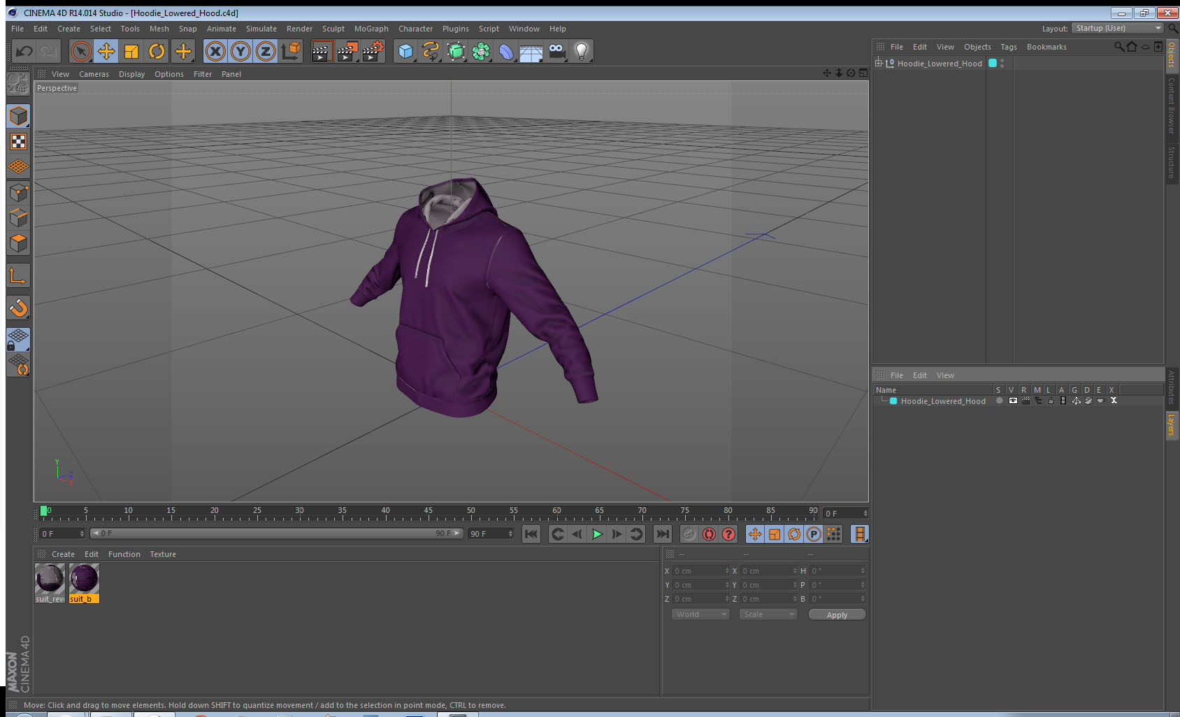 Hoodie Lowered Hood 3D model