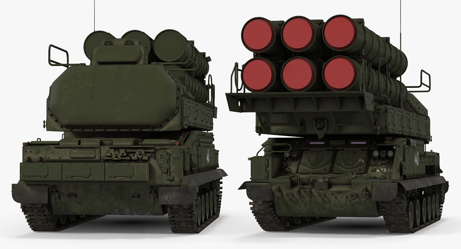 Buk Missile System SA11 Gadfly Rigged 3D