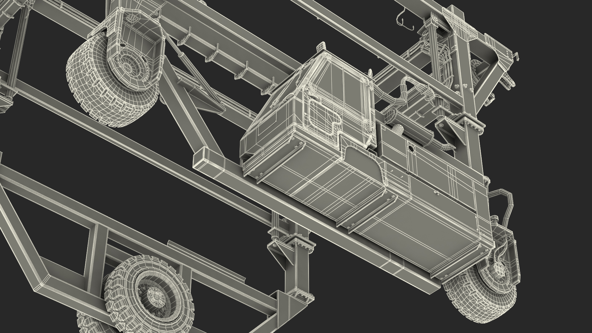 Combi-SC Range Straddle Carrier Dirty Rigged 3D model