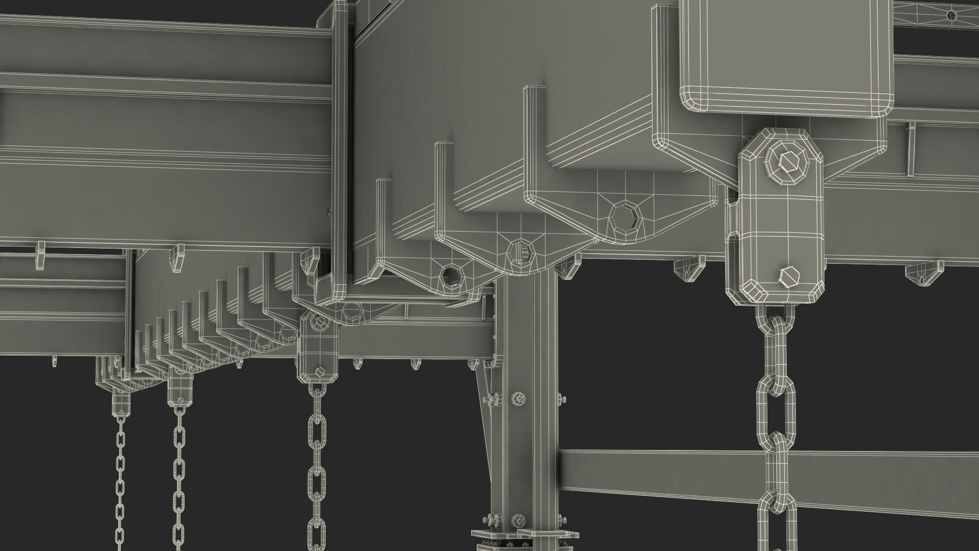 Combi-SC Range Straddle Carrier Dirty Rigged 3D model