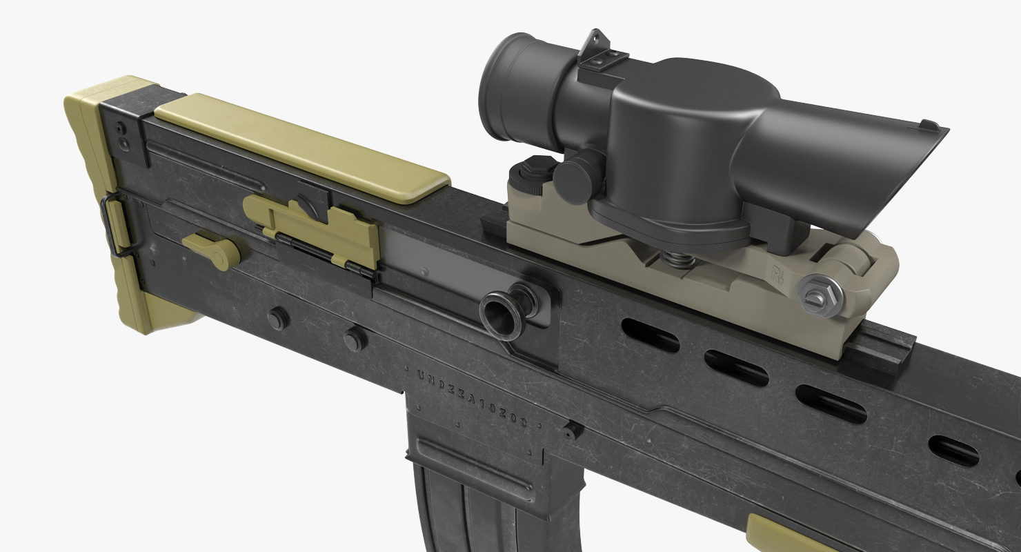 Assault Rifle L85A2 Scope Attached 3D model