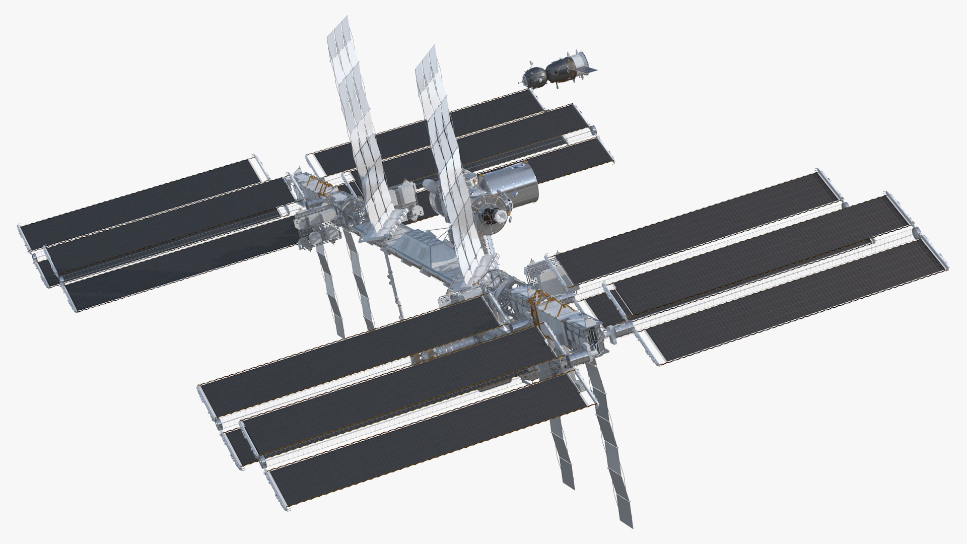 3D International Space Station Habitable Artificial Satellite model