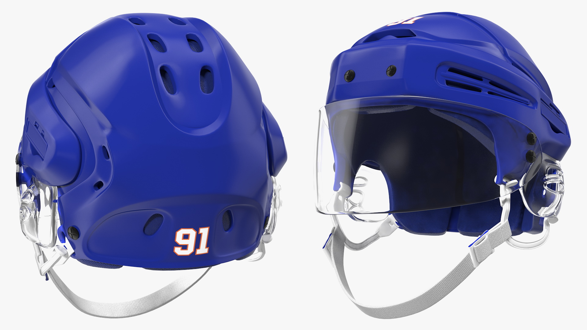 3D Hockey Helmet Blue model