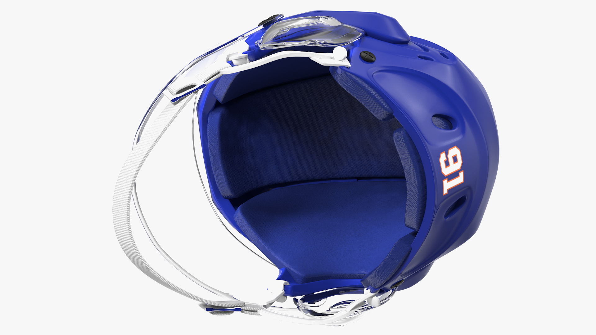 3D Hockey Helmet Blue model