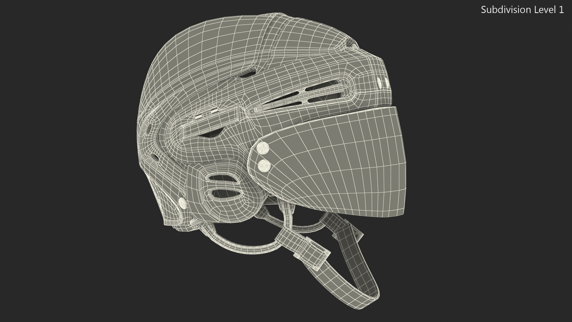 3D Hockey Helmet Blue model