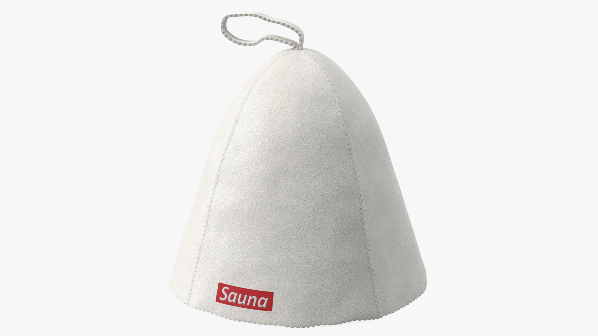 3D model Felt Sauna Hat White