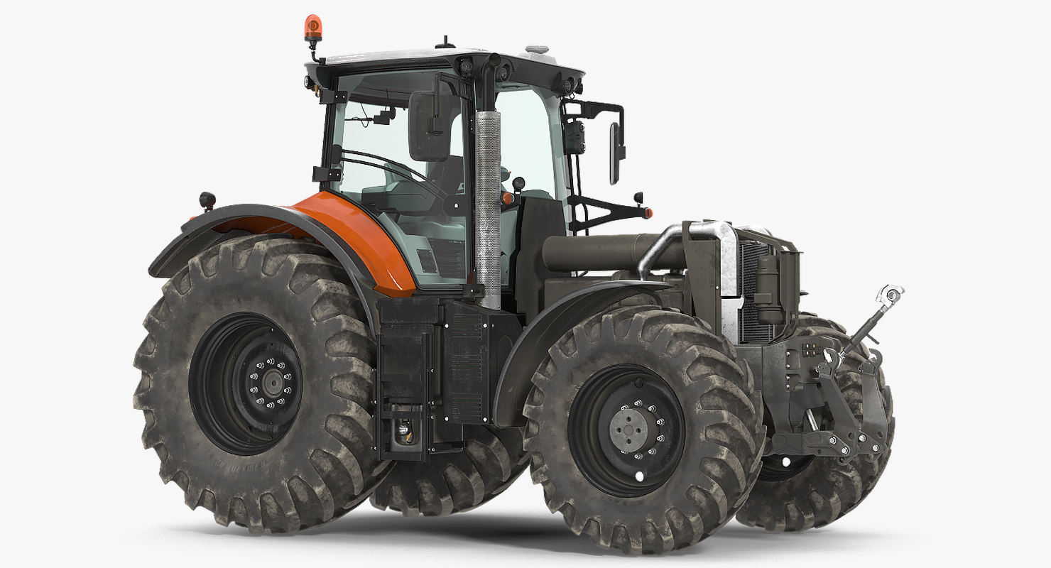 Generic Tractor Detailed Interior Dirty 3D model